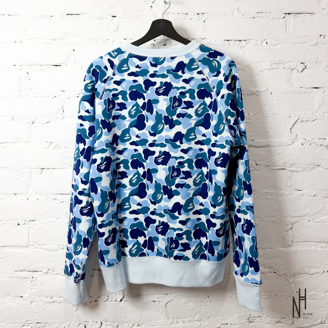 Bape ABC Camo Crystal Stone Crewneck Blue