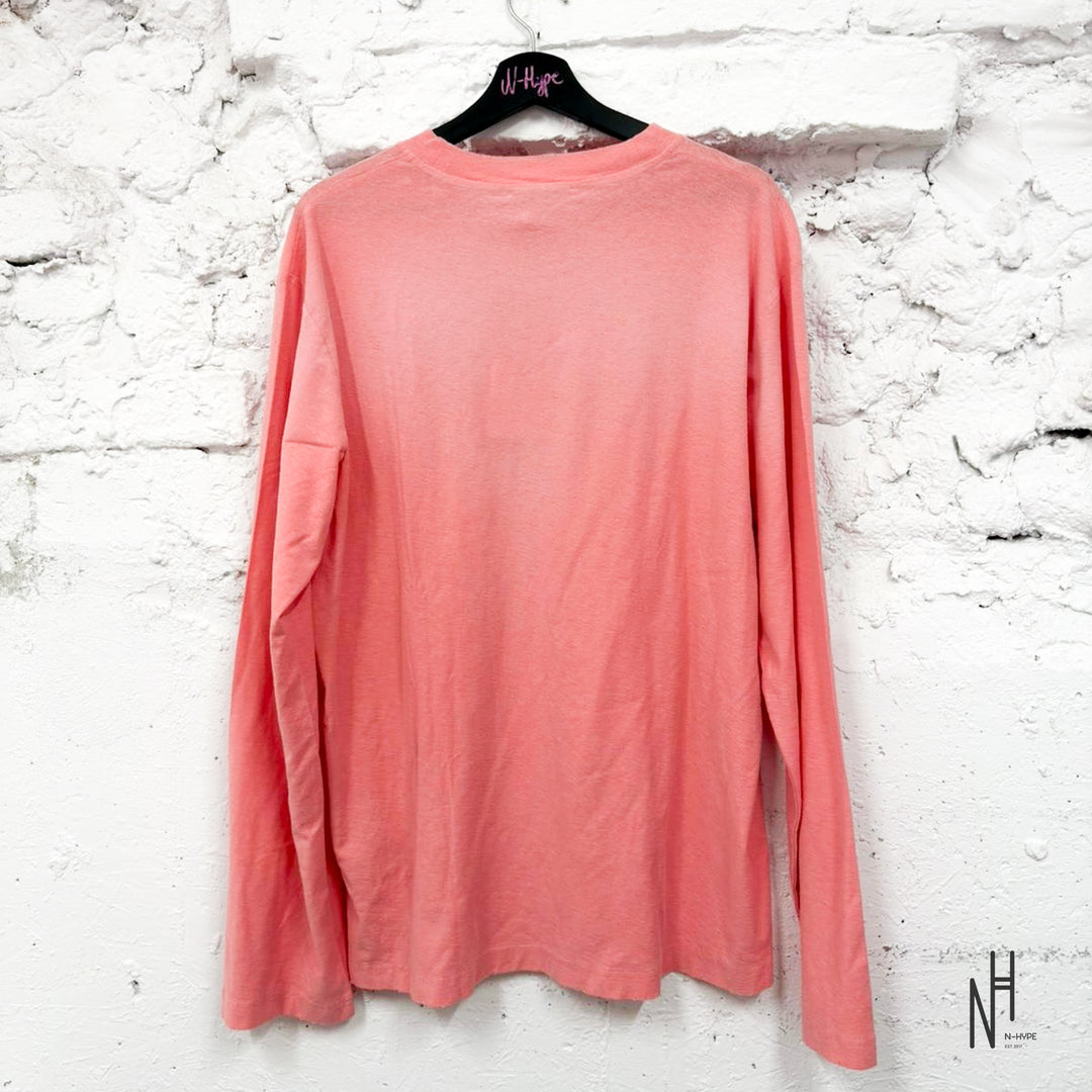 Acne Studios Sprayed 1996 Logo Longsleeve Tango Pink