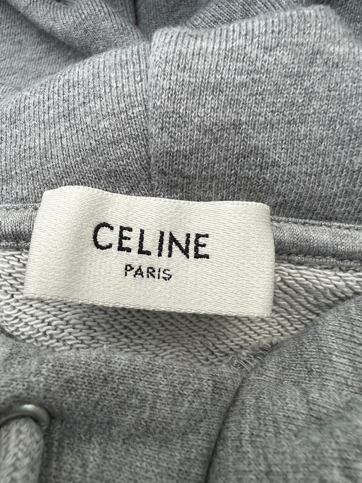 Celine Loose Hoodie Cotton Fleece Grey Black Showroom NHype Lodz Polska