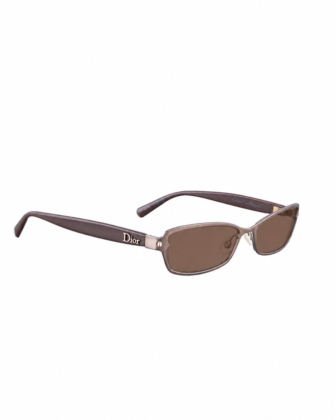 Dior 00s Cocoa Brown Metallic Sunglasses