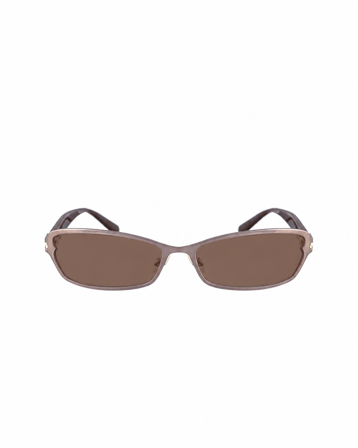 Dior 00s Cocoa Brown Metallic Sunglasses