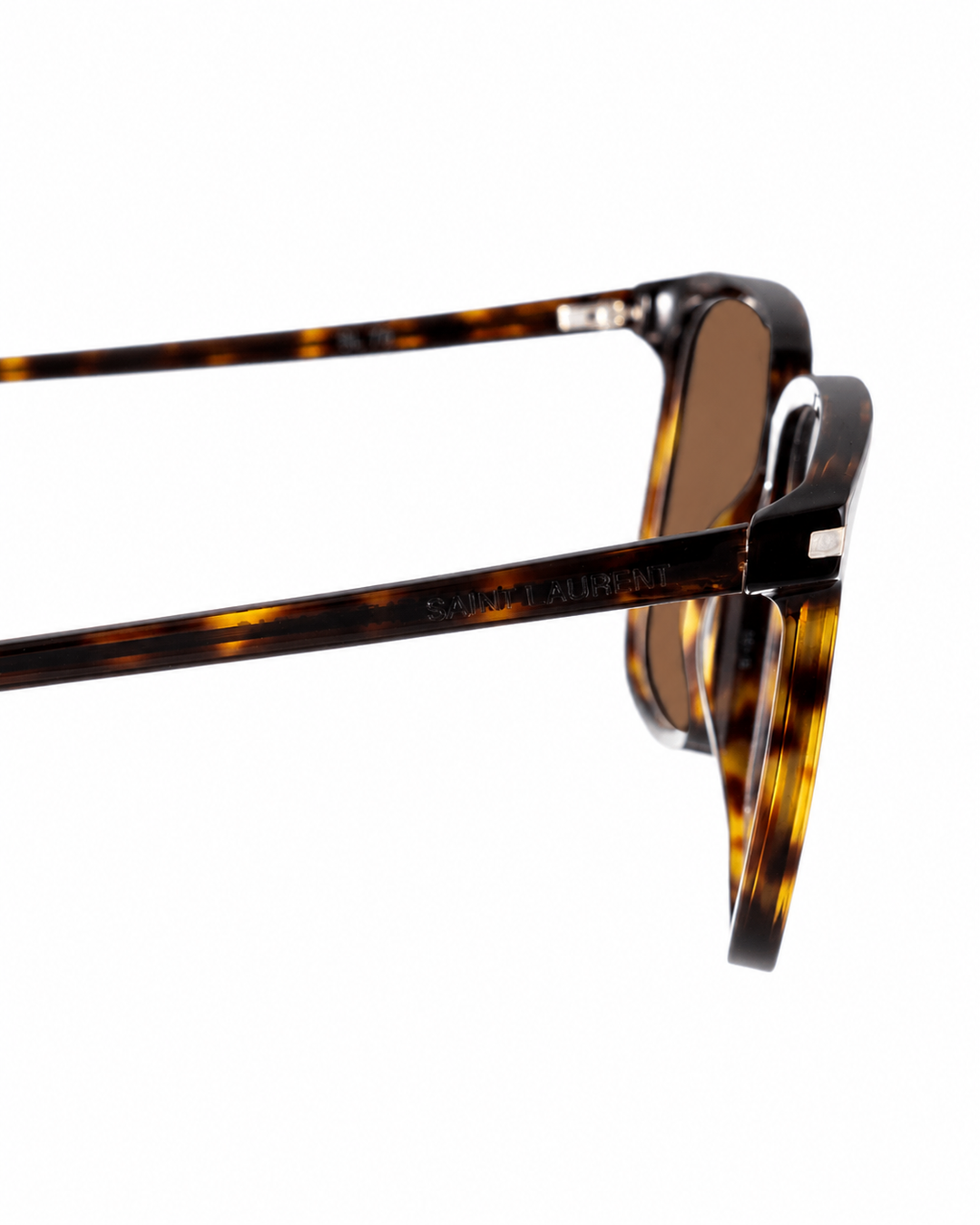 Saint Laurent 00s Black Havana Nerd Oversize Sunglasses