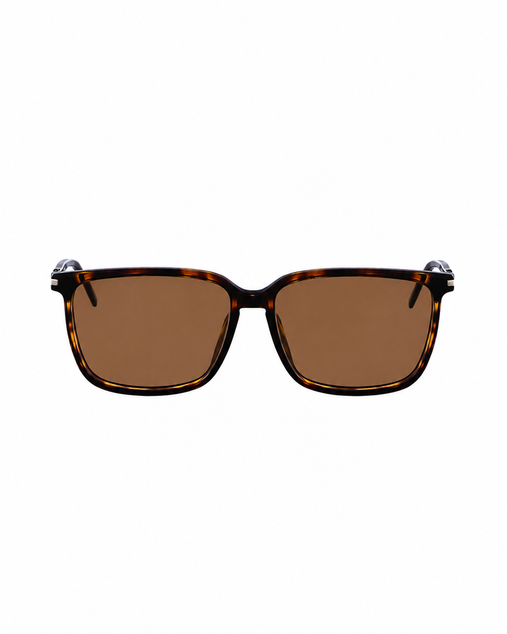 Saint Laurent 00s Black Havana Nerd Oversize Sunglasses