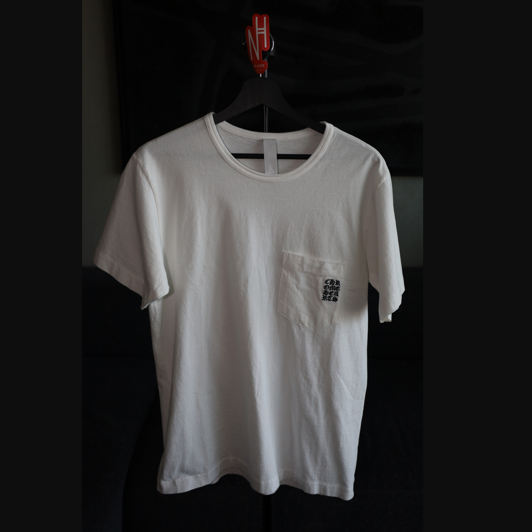 Chrome Hearts Embroidered Logo Pocket Tee T-Shirt White Chrome Hearts Embroidered Logo Pocket Tee T-Shirt White