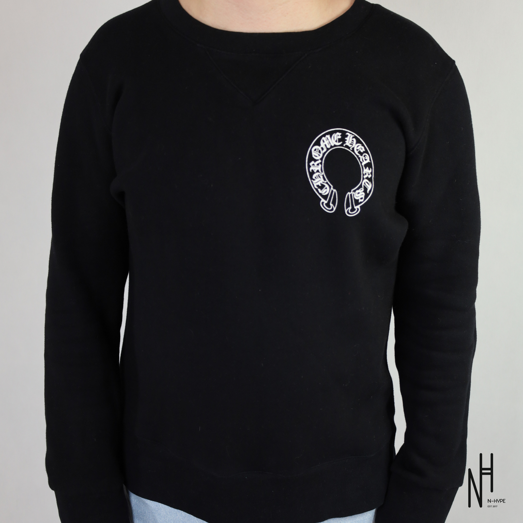 Chrome Hearts Horseshoe Crewneck Logo Black – N-Hype Chrome Hearts Horseshoe Crewneck Logo Black – N-Hype