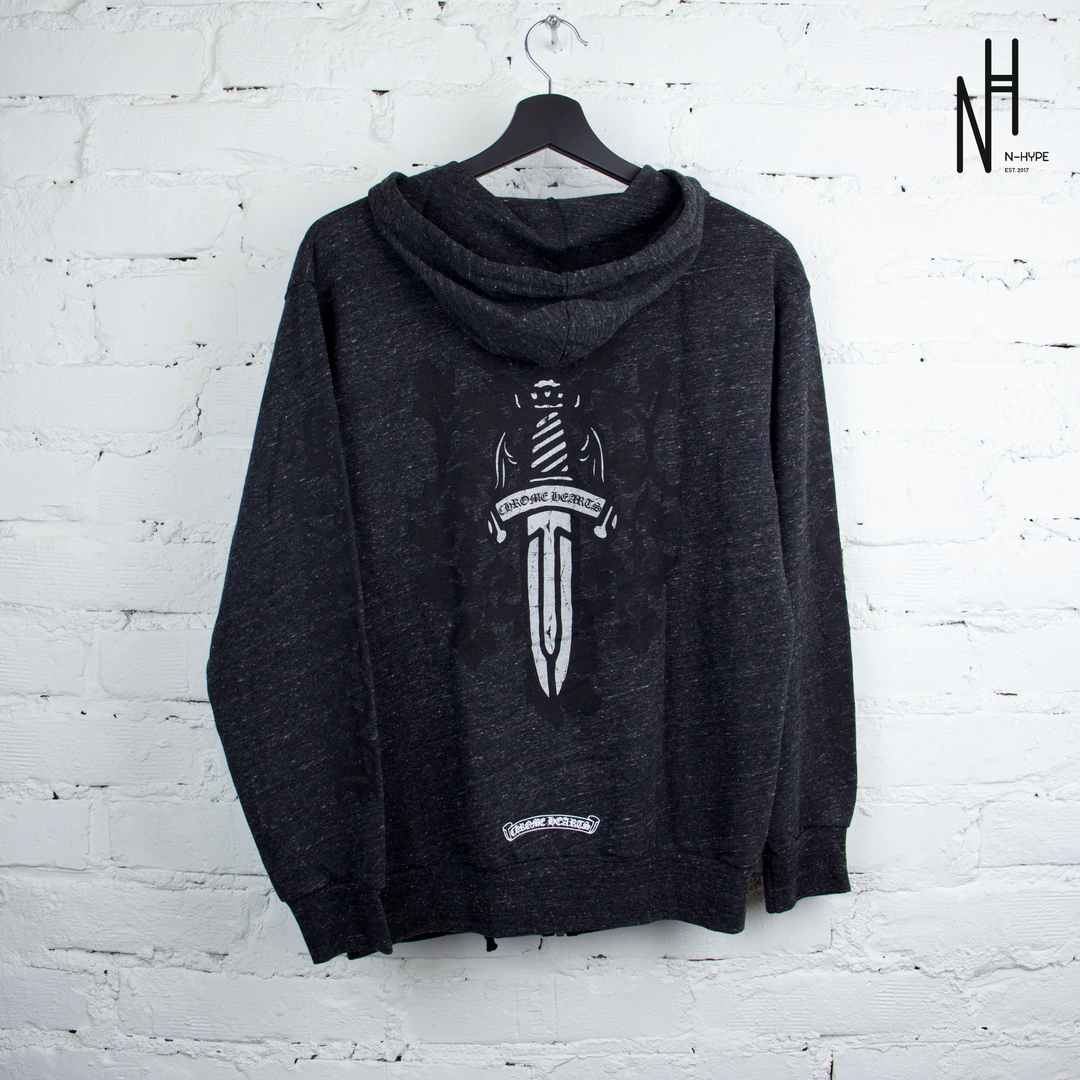 Chrome Hearts Dagger Zip Up Grey Hoodie Showroom NHype Lodz Polska 2