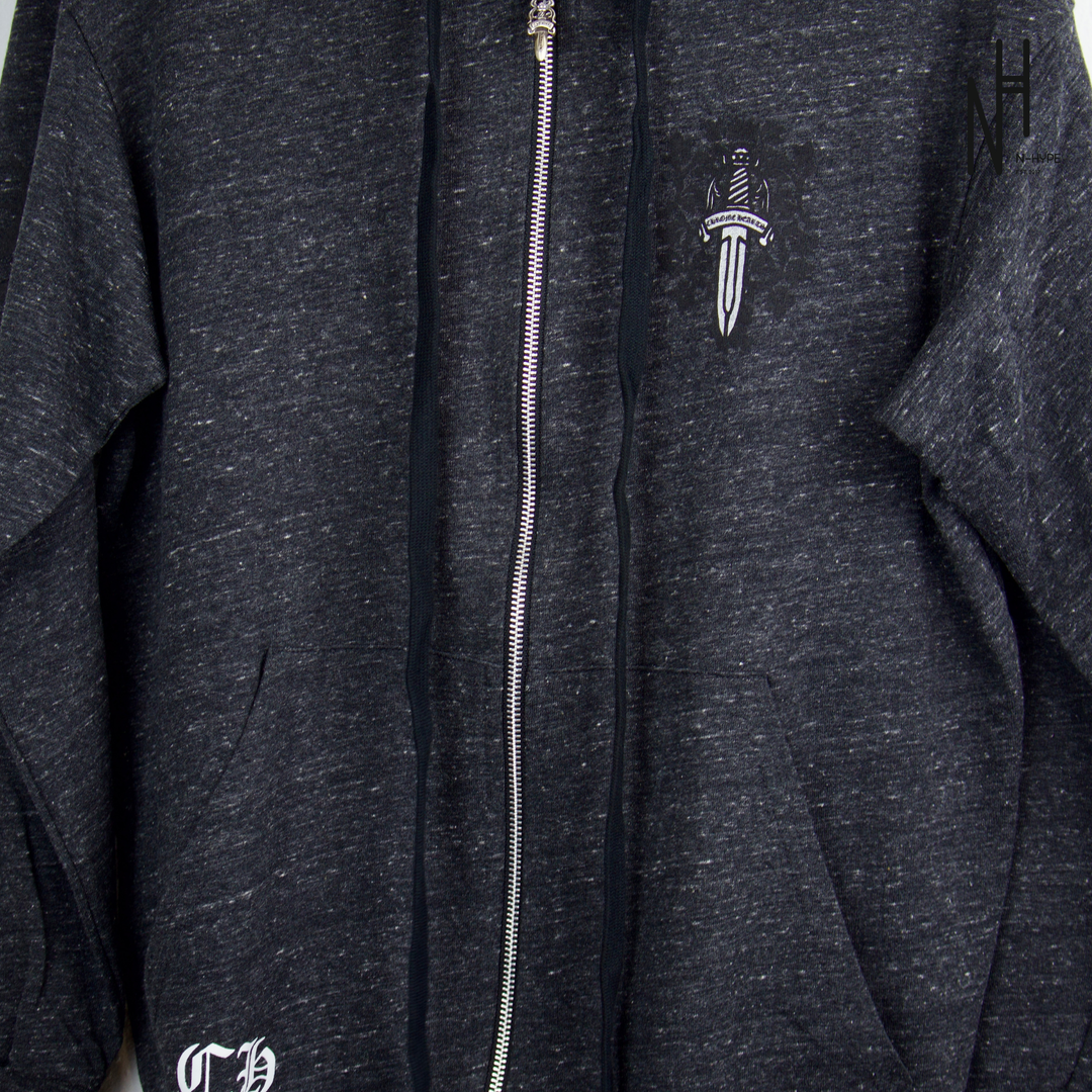 Chrome Hearts Dagger Zip Up Grey Hoodie Showroom NHype Lodz Polska 3