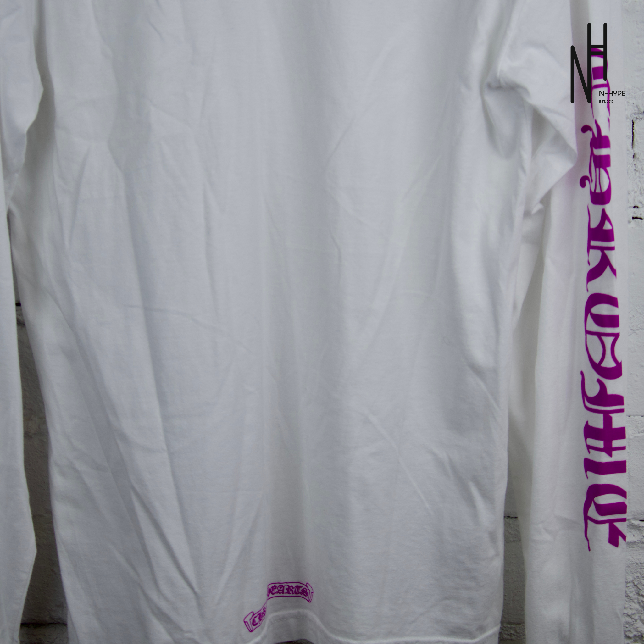 Chrome Hearts Purple Neck Letter White Longsleeve Tshirt Showroom NHype Lodz Polska 3