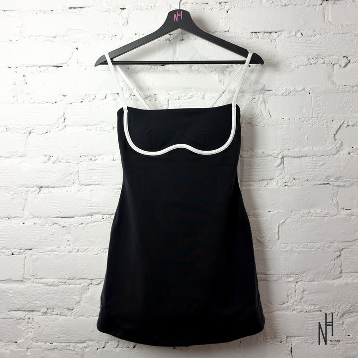 Alo Yoga Airbrush Streamlined Dress Black White