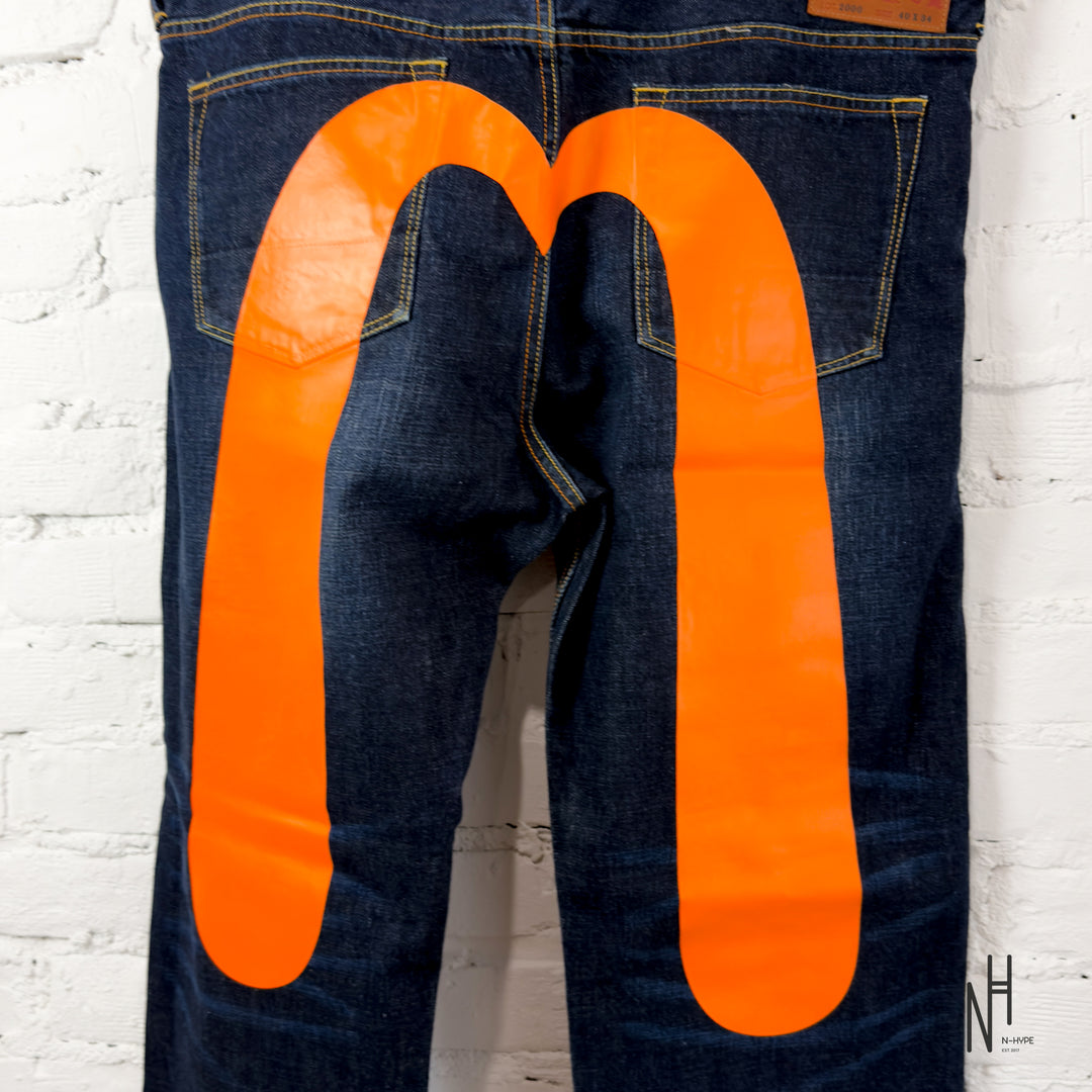 Evisu Daickock Print Baggy Orange