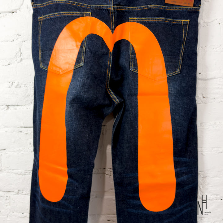 Evisu Daickock Print Baggy Orange