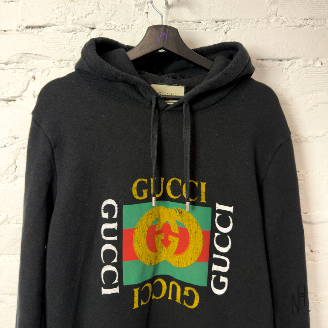 Gucci Vintage Logo Hoodie Black