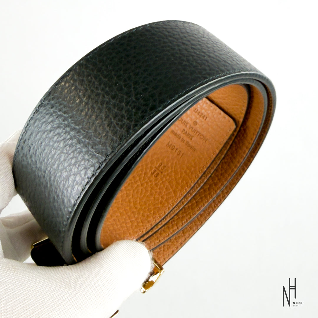 Louis Vuitton Initials 40MM Reversible Taurillon Leather Black Brown