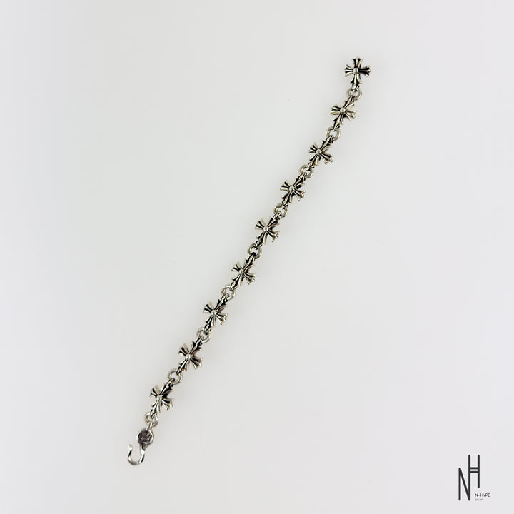 Chrome Hearts Silver Cut Out Plus Hook Bracelet
