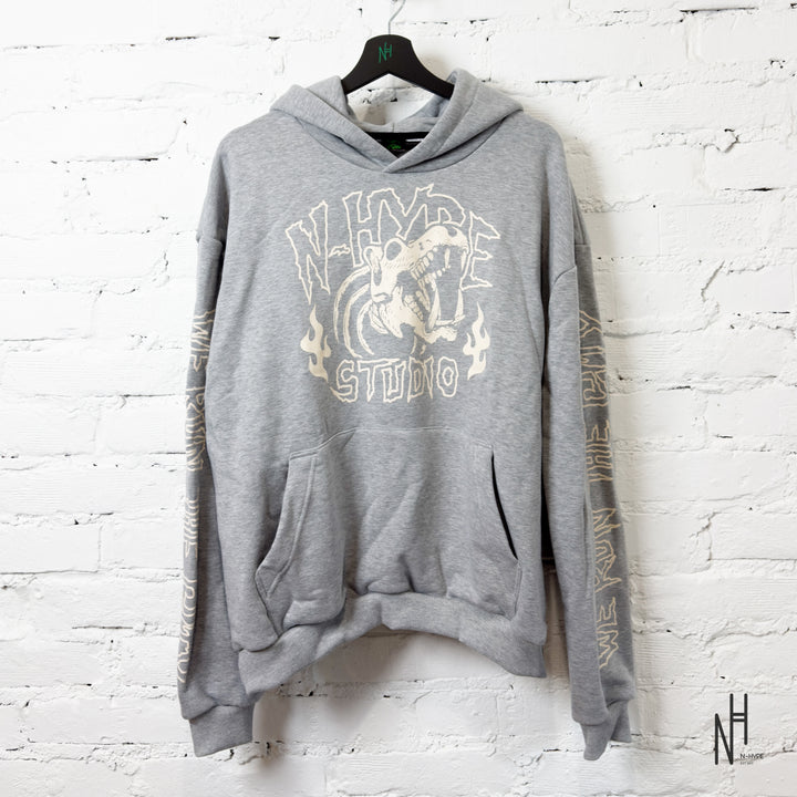 N-HYPE STUDIO 'WE RUN THE CITY' HOODIE GRAY 