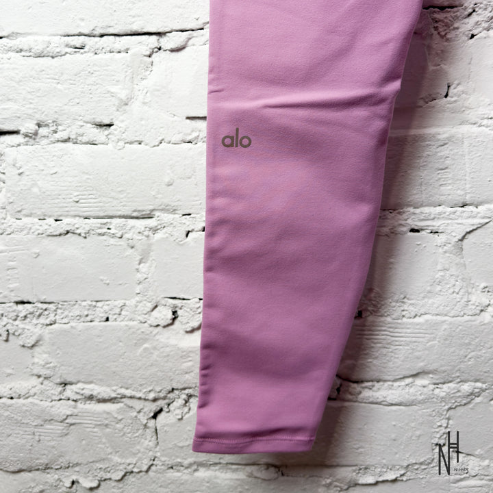 Alo Yoga Airbrush High-Waist 7/8 Heart Throb Legging Candy Heart Pink White