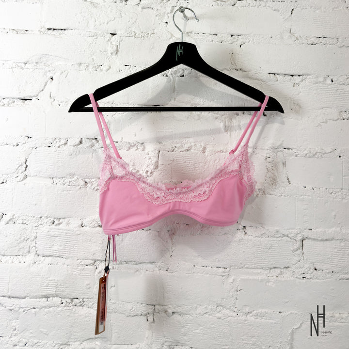 SKIMS Fits Everybody Lace Scoop Bralette Bubble Gum Tonal
