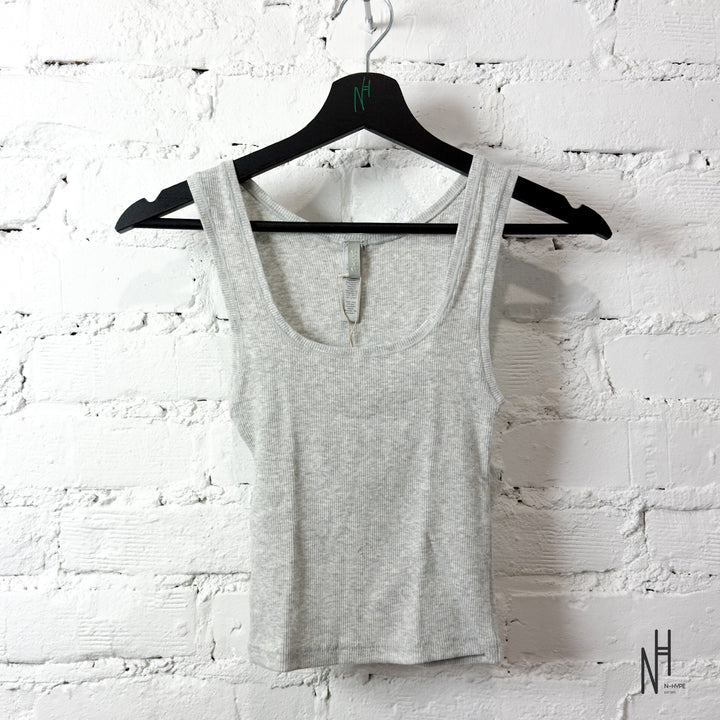 SKIMS Cotton Rib Tank Light Heather Grey