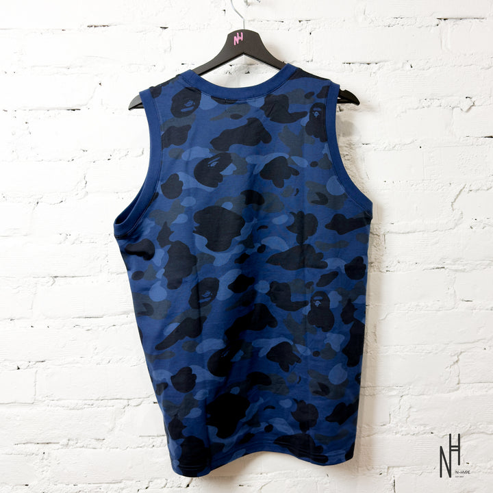 Bape Color Camo College Tank Top Navy
