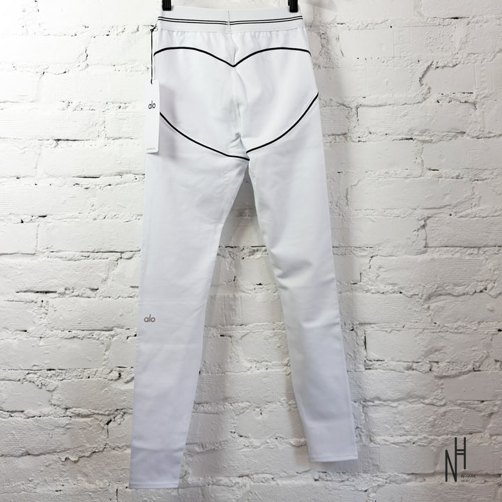 Alo Yoga Airbrush High-Waist Heart Throb Legging White Black