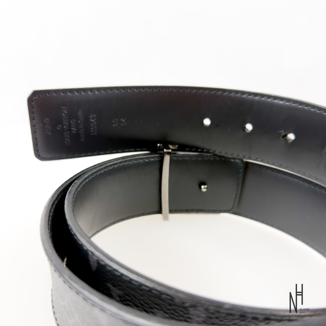 Louis Vuitton Initiales Monogram Black Buckle Belt