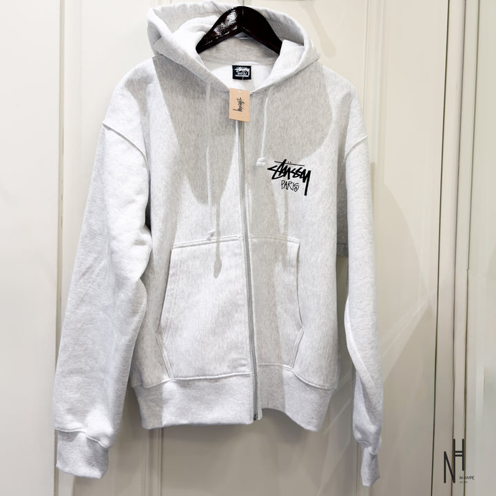 Stussy Paris Zip Hoodie Ash Heather