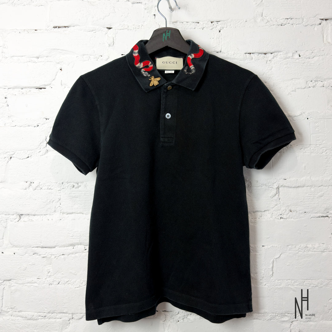 Gucci Kingsnake Polo Shirt Black
