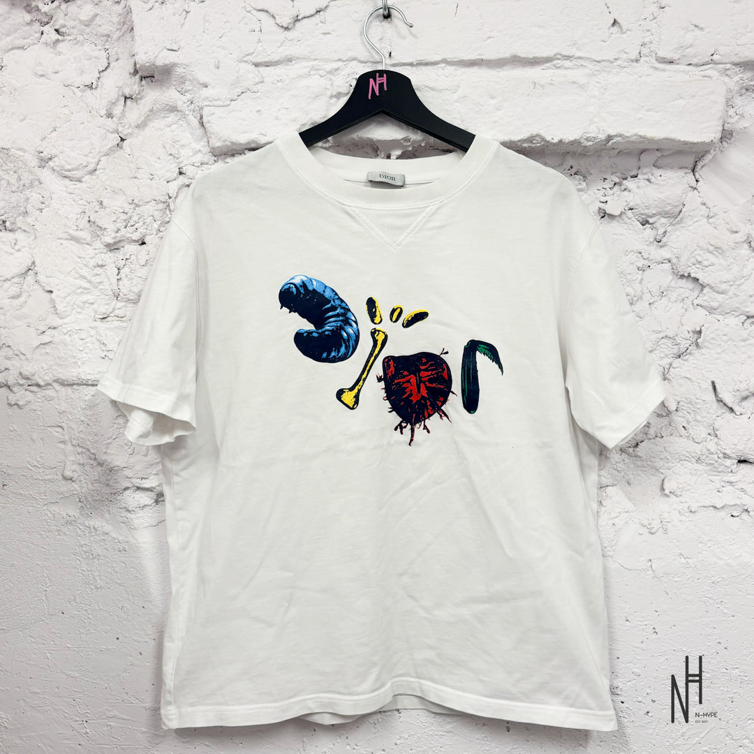 Dior x CACTUS JACK Oversized T-shirt White/Multicolor - Biel - N-Hype