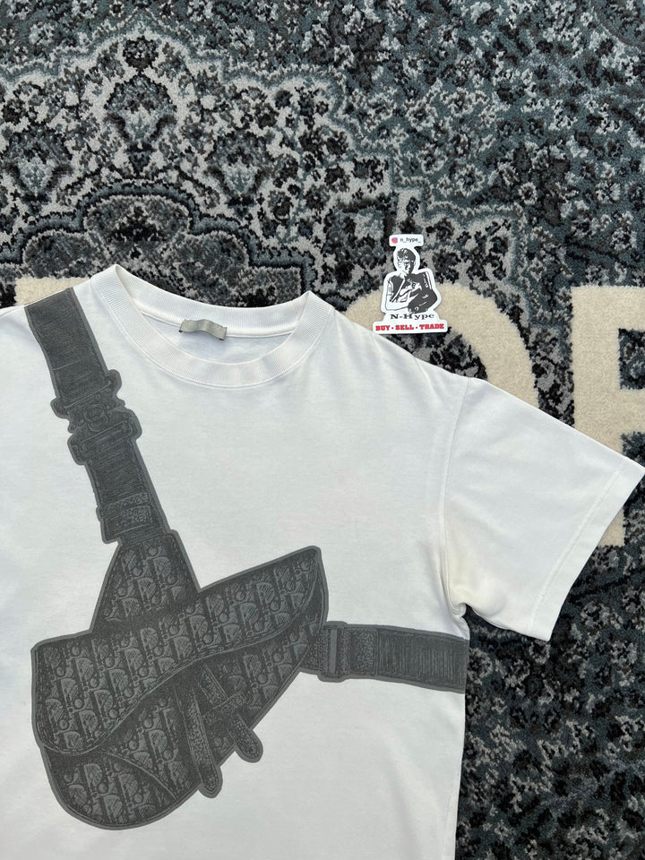 Dior Saddle Bag Printed T-shirt White Showroom NHype Lodz Polska