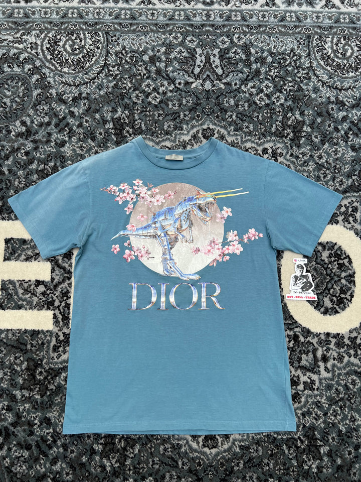 Dior X Sorayama Dinosaur Printed T-shirt Blue Showroom NHype Lodz Polska 2