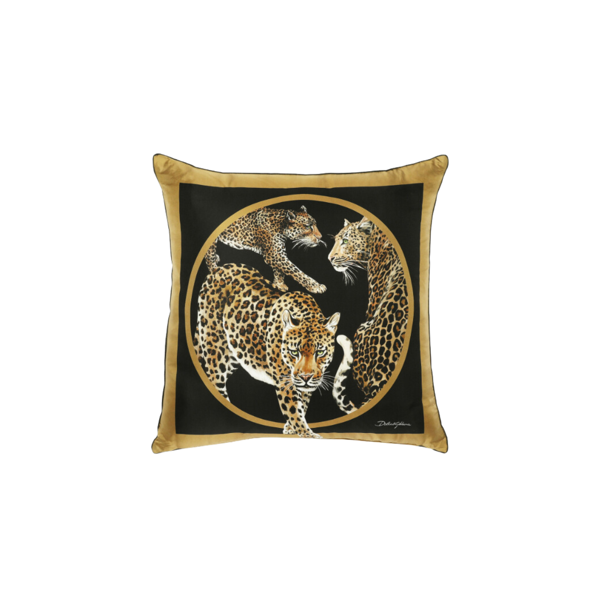 Dolce & Gabbana Panther Silk Twill Cushion Medium