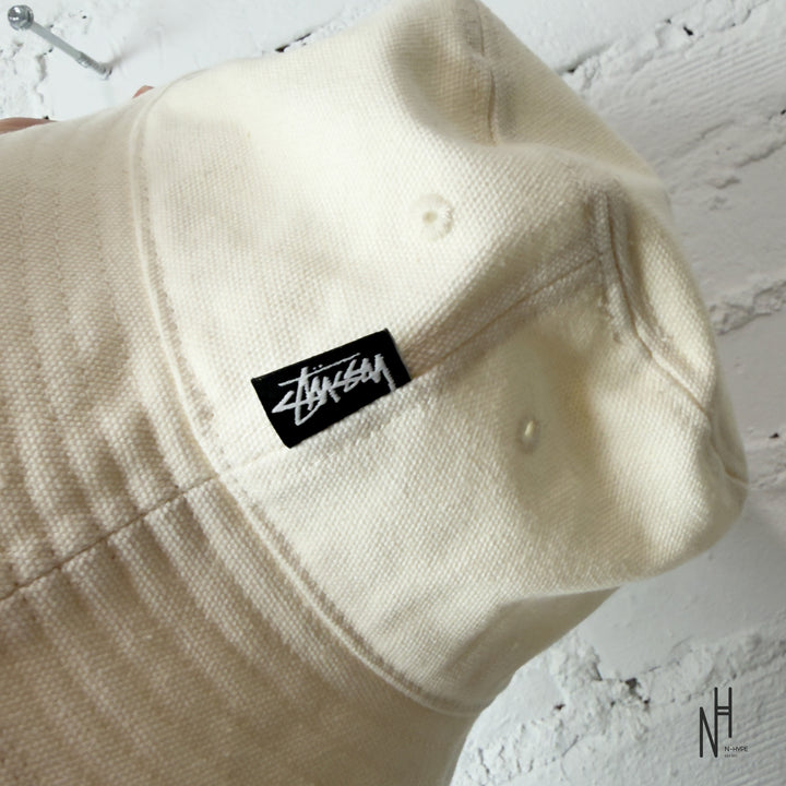 Stussy x CDG Canvas Bucket Hat Natural