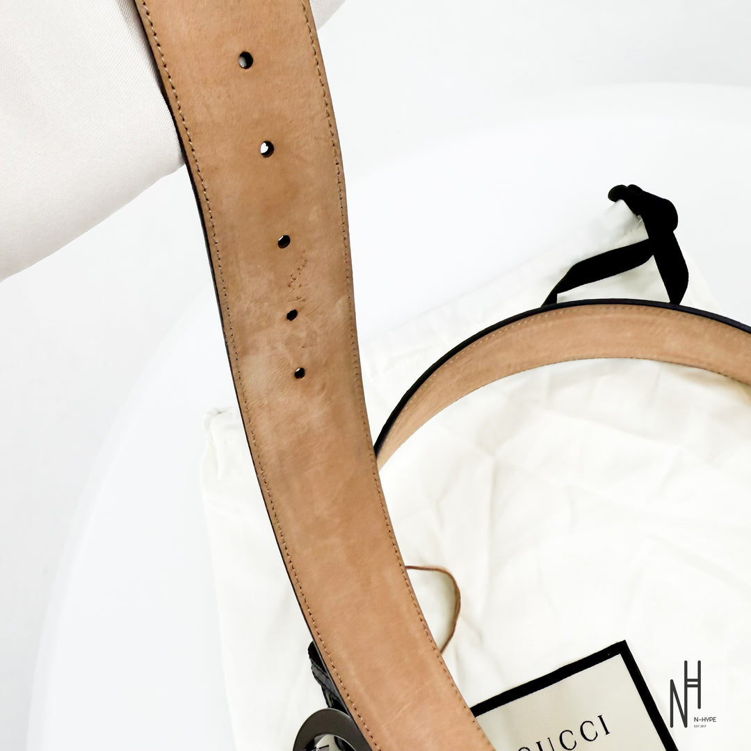 Gucci Jacquard Black Belt