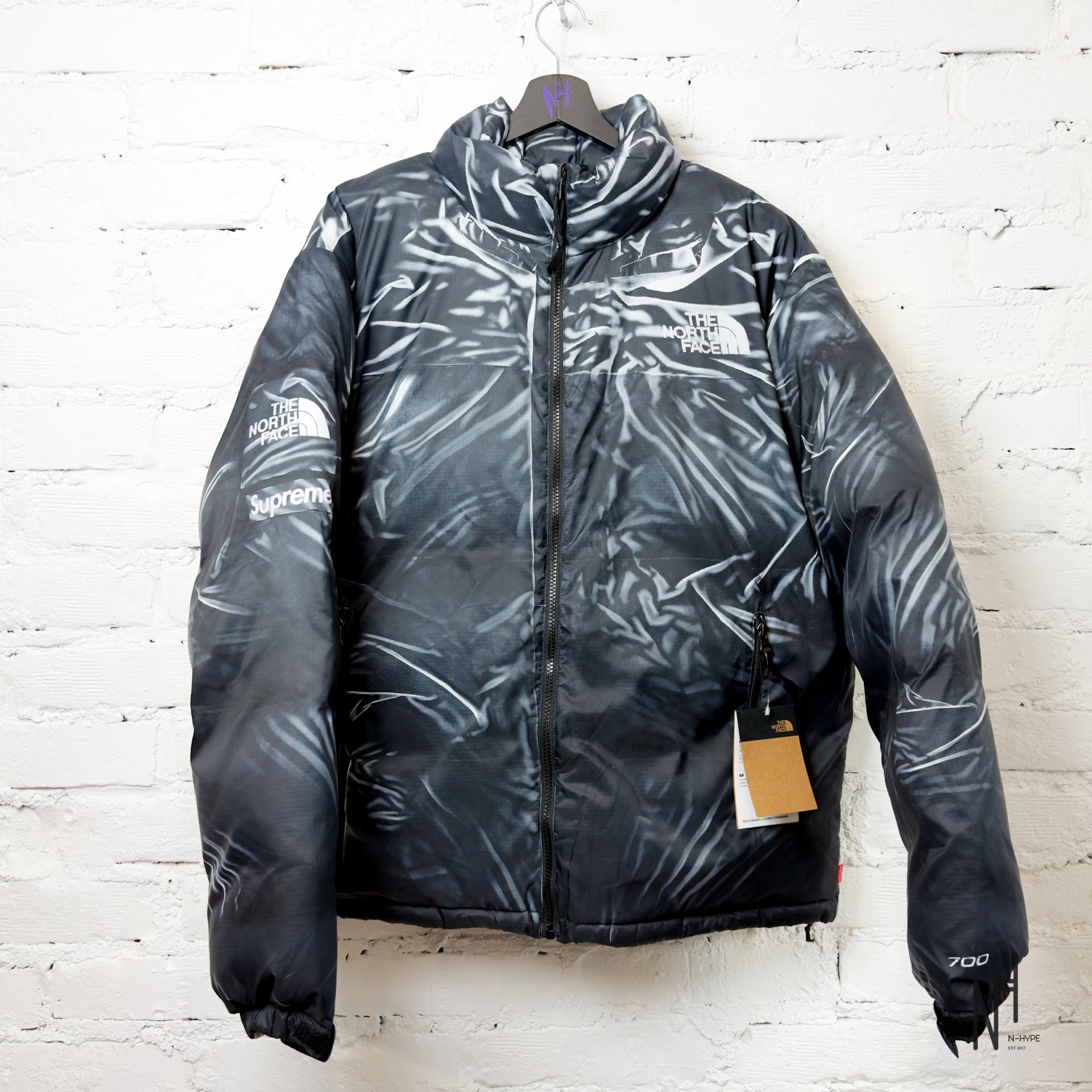 Supreme The North Face Printed Nuptse Trompe L'oeil Jacket Black