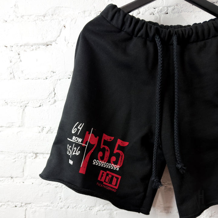 FVCKTHISBRAND TICKET 75 SHORTS BLACK