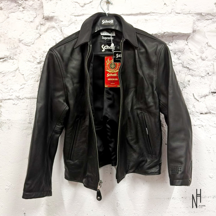 Supreme MM6 Maison Margiela Schott Eagle Leather Jacket Black