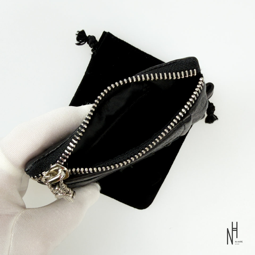 Chrome Hearts Double Zip Dagger Leather Wallet Black