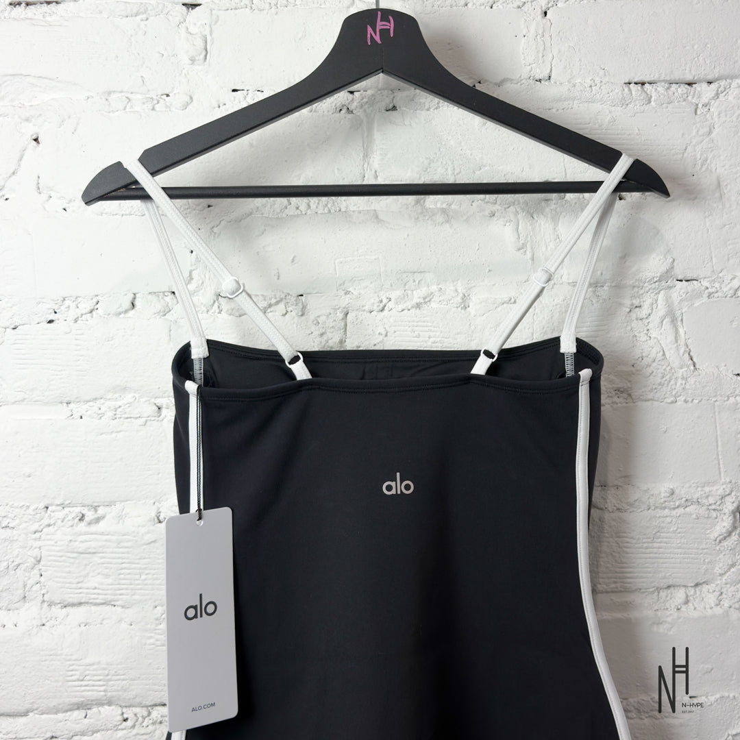 Alo Yoga Airbrush Streamlined Dress Black White