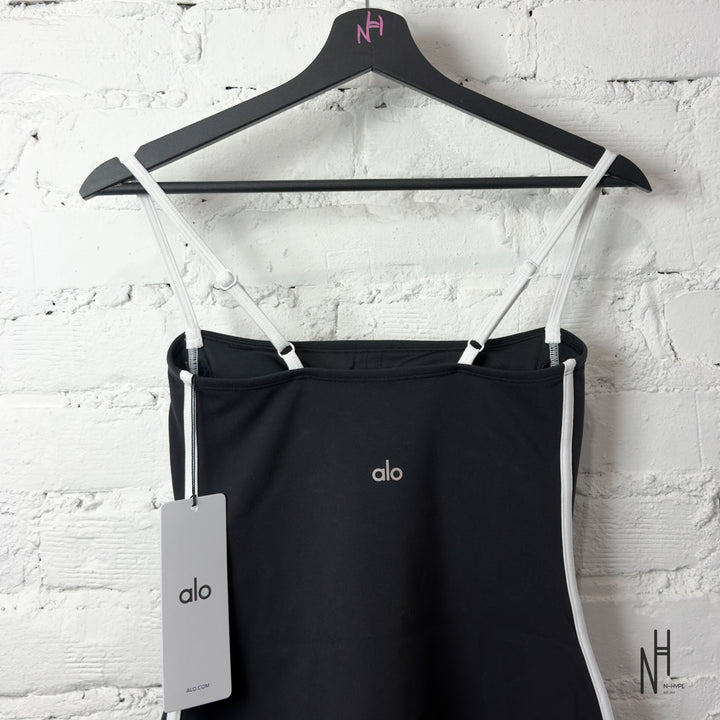 Alo Yoga Airbrush Streamlined Dress Black White
