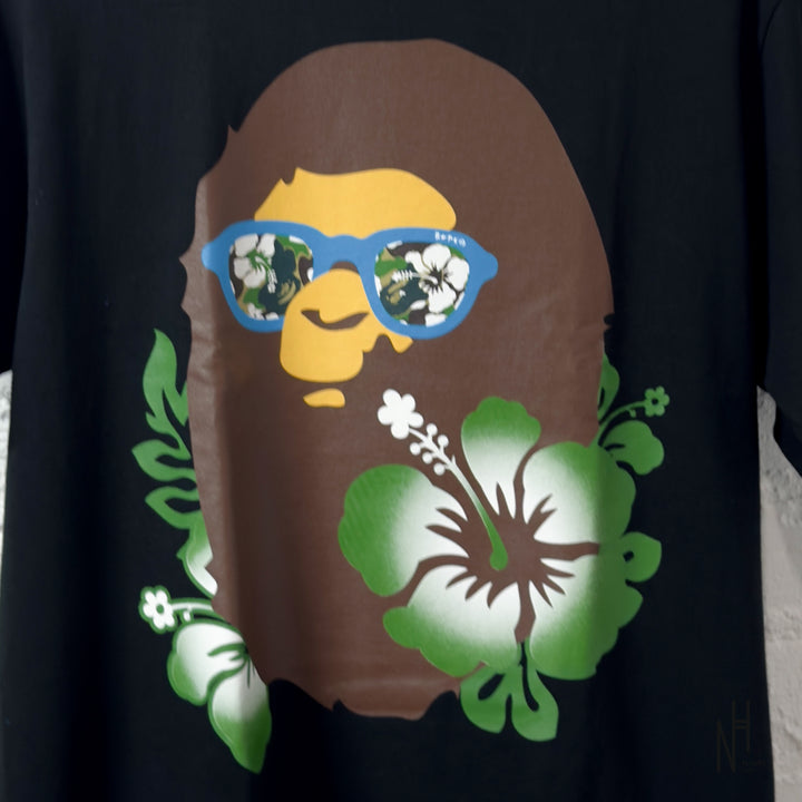 BAPE ABC Resort Camo Ape Head Tee Black