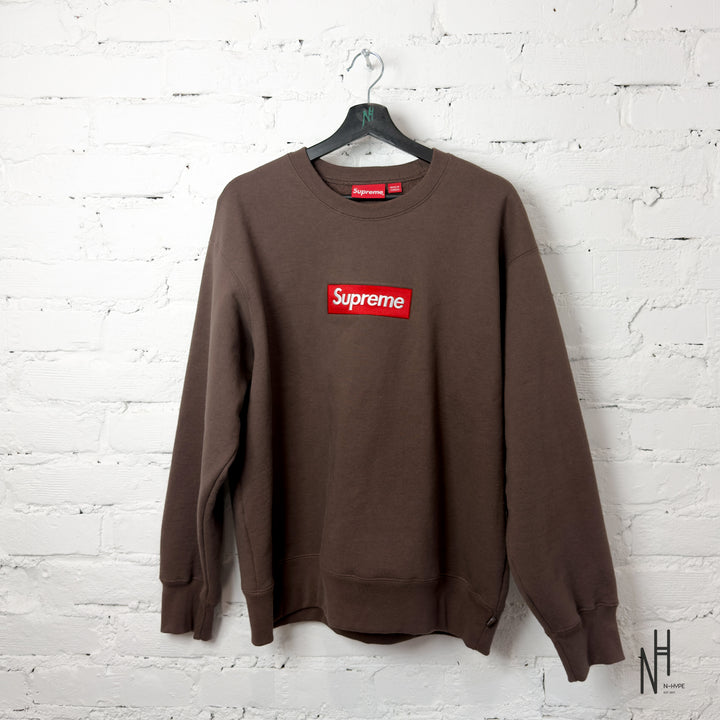 Supreme Box Logo Crewneck (FW22) Brown