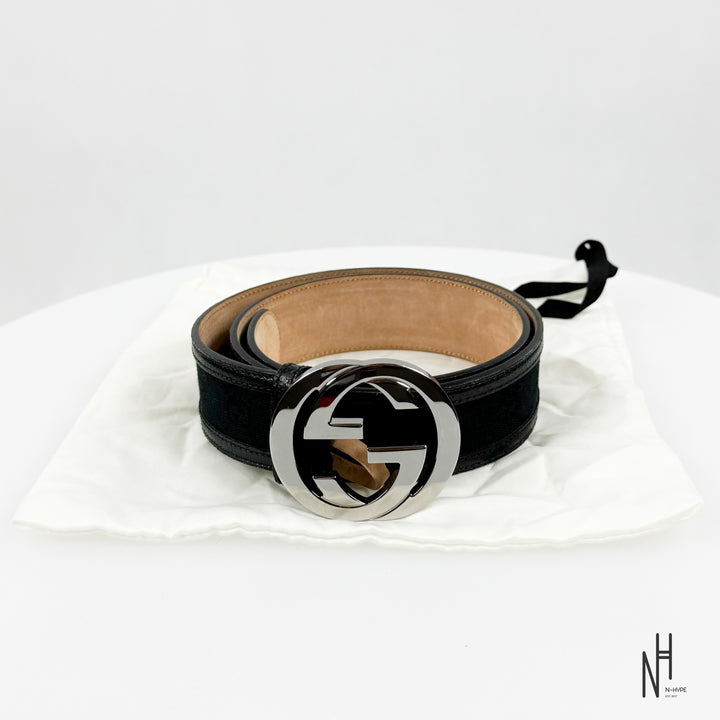 Gucci Jacquard Black Belt