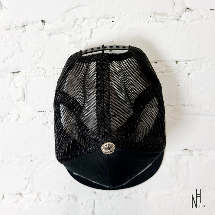 Chrome Hearts FUCK Hollywood Trucker Hat Black / Black
