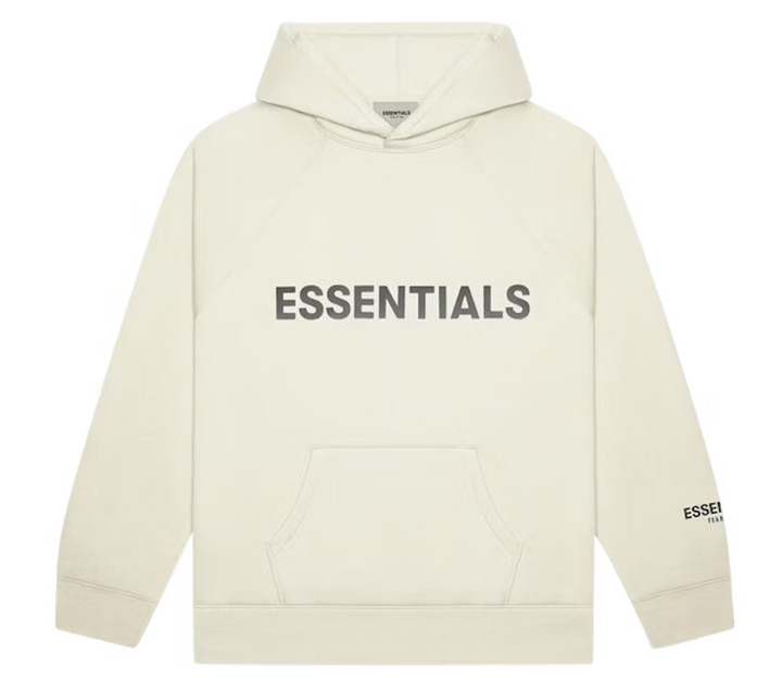 Essentials Applique Logo Hoodie Cream Front Lodz Polska