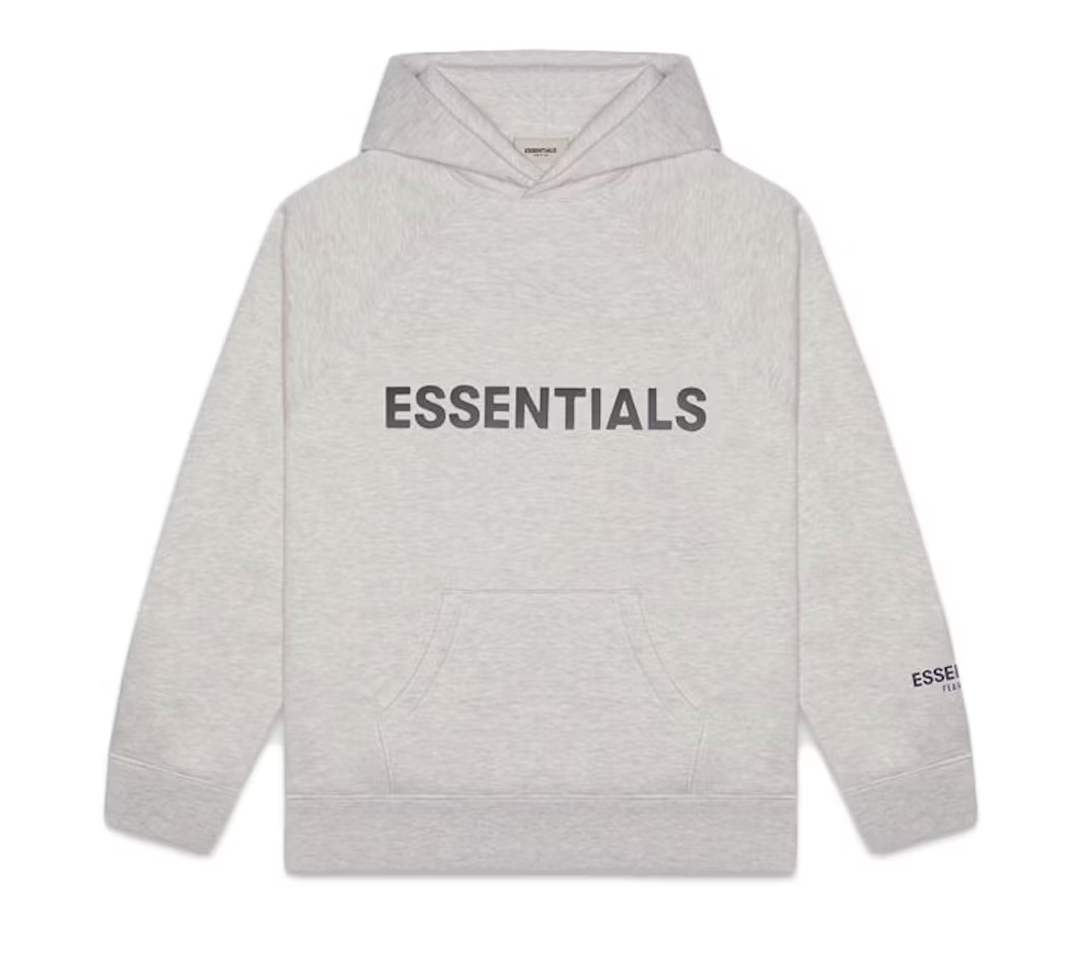 Essentials Applique Logo Hoodie Oatmeal Front Lodz Polska