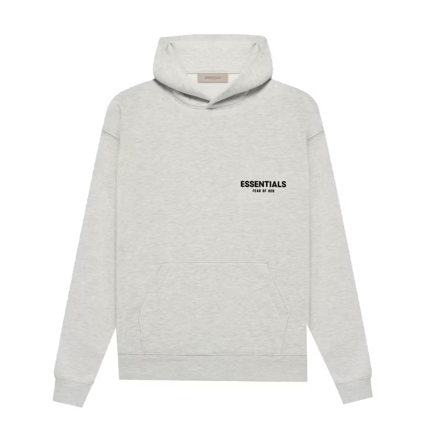 Essentials Hoodie Light Oatmeal Front Lodz Polska