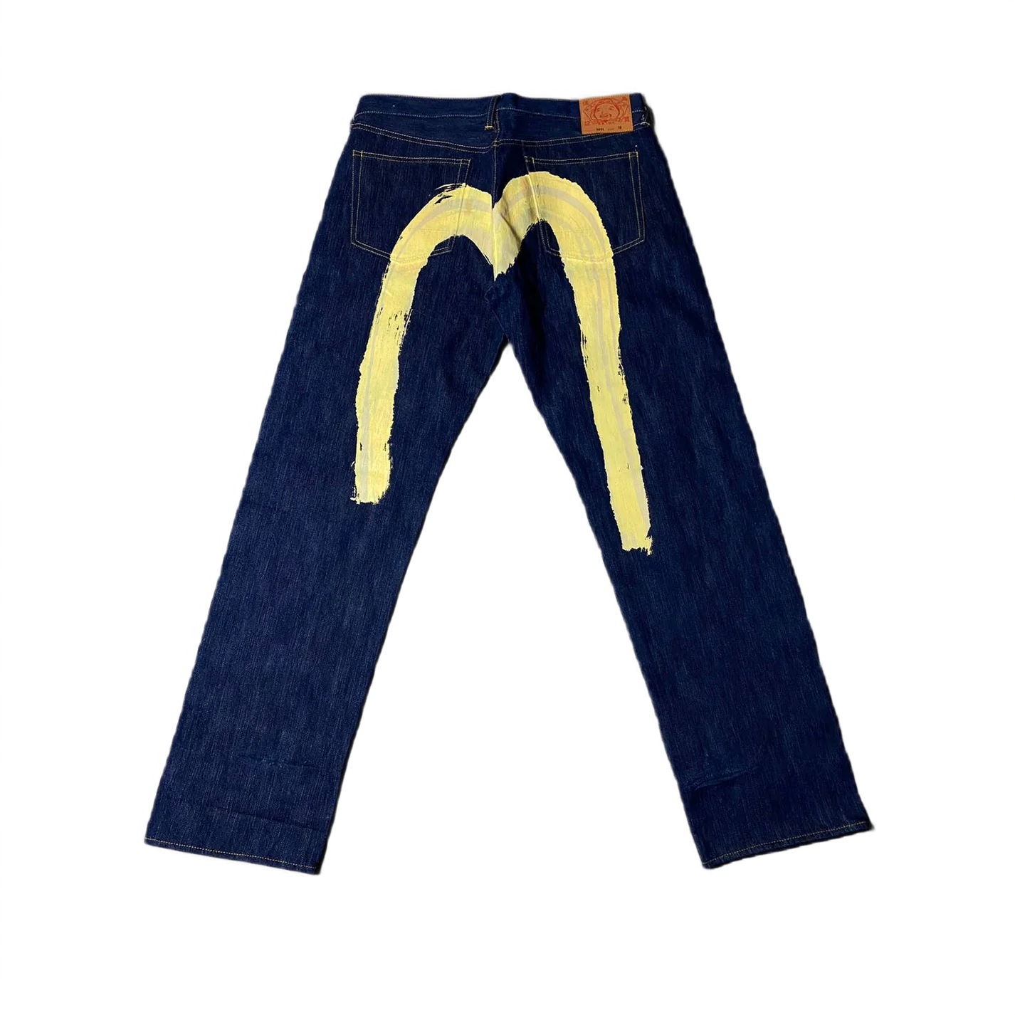 Evisu Japan - Vintage Selvedge Navy Jeans Yellow Daicock Lodz Polska tył