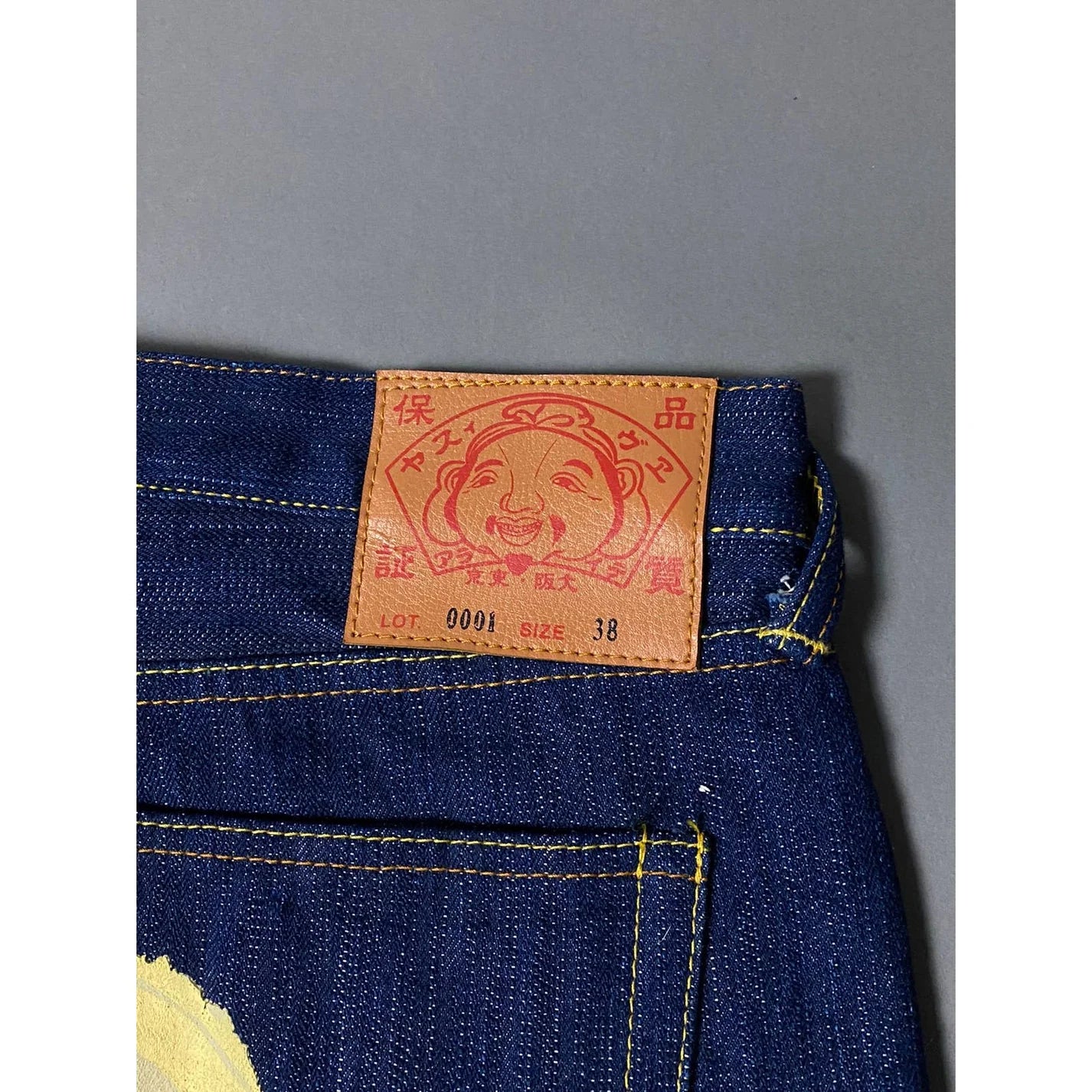 Evisu Japan - Vintage Selvedge Navy Jeans Yellow Daicock Lodz Polska tyl3