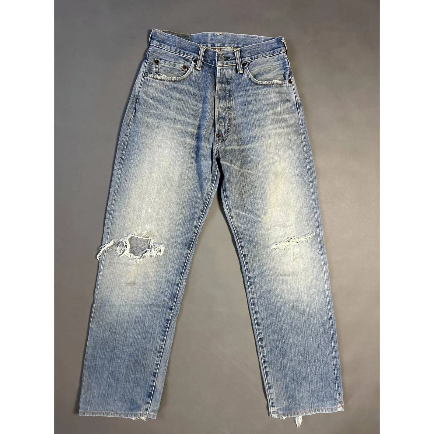 Evisu Jeans Vintage Japanese Denim Pants Seagulls Baby Blue Lodz Polska front