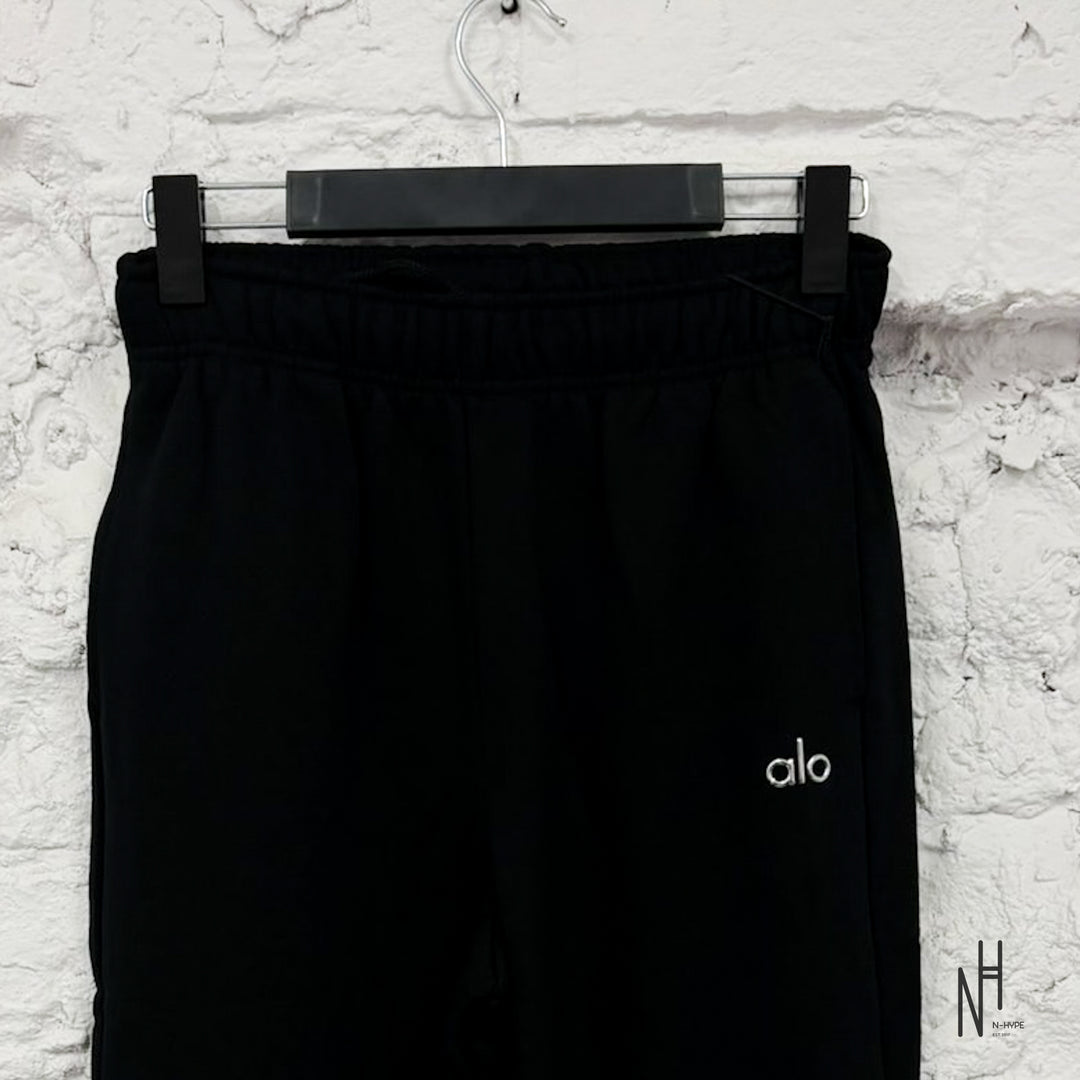 Alo Yoga Accolade Cotton-Blend Jersey Sweatpants Black